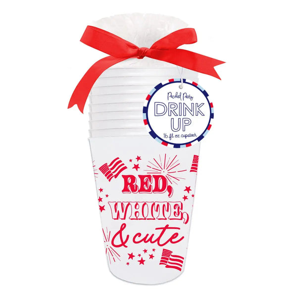 Red, White, & Cute Cup Stack – Anchora Bella Boutique