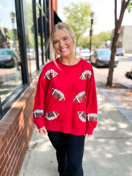 Red Kansas City Sequin Sweatshirt - localE.