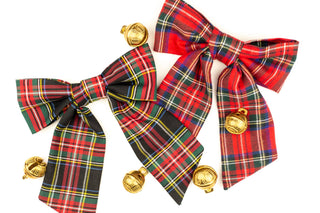 Tartan Lucy Bow Barrette | Black Tartan