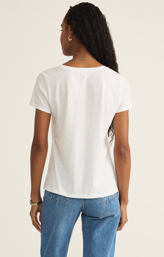 Anywhere Scoop Tee - White