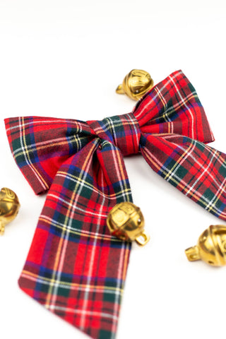 Tartan Lucy Bow Barrette | Black Tartan