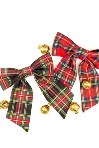 Tartan Lucy Bow Barrette | Black Tartan