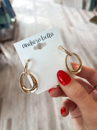 Classic Double Loop Teardrop Earrings