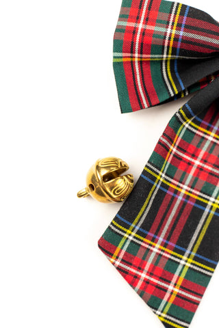 Tartan Lucy Bow Barrette | Black Tartan