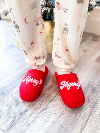 Merry Slippers - Red