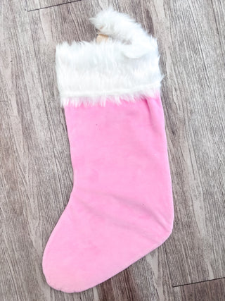 Holiday Spirit Pink Confetti Stocking