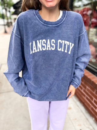 Kansas City Corded Pullover - Denim