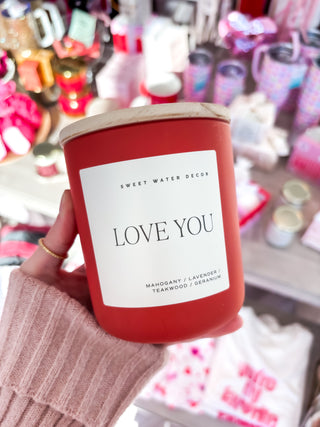 15 oz Matte Soy Candle - Love You