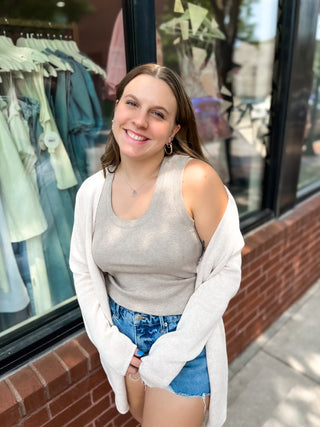 Cascade Cardigan - Light Oatmeal Heather