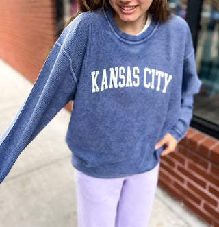 Kansas City Corded Pullover - Denim