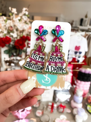 Birthday Girl Beaded Earrings