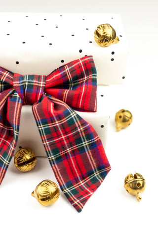 Tartan Lucy Bow Barrette | Black Tartan