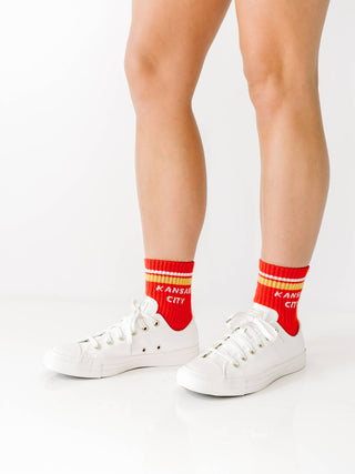 KC Socks - Red & Gold