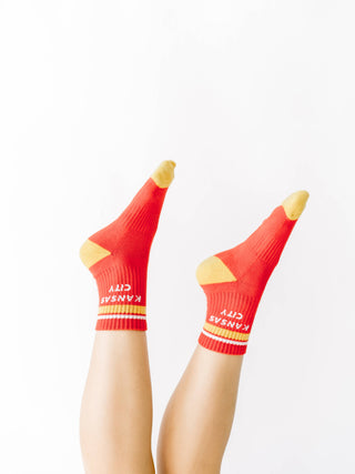 KC Socks - Red & Gold