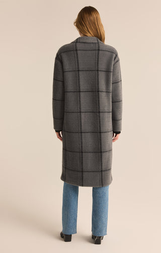 Mason Windowpane Coat - Charcoal Heather