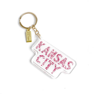 Kansas City Floral Keychain - Red